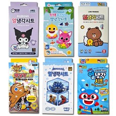 캐릭터 열냉각시트 모음해열시트 쿨링 마이멜로디쿠로미 핑크퐁아기상어 쿠키런 열패치, 슈퍼잭, 1개, 6매입