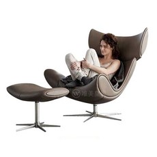 보컨셉 이몰라 라운지 체어 1인 소파 boconcept imora chair, 다크 그레이 + 스툴발판, 1개