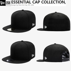 newera 뉴에라 에센셜 무지 사이즈캡 스냅백 블랙 2종 모음 12359641 12359488