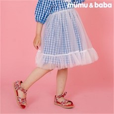 MUMUBABA[뮤뮤앤바바] 레이어드 샤 스커트 핑크