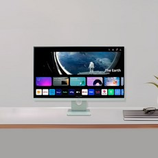 LG전자 27인치 스마트모니터 27SR50FE 그린색상 IPTV IPS webOS 23 미러링 OTT 에어플레이 스크린쉐어 와이파이, LG기사님배송설치