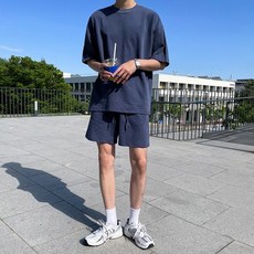 피그먼트반팔반바지세트