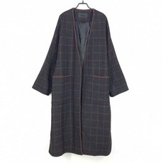 빈티지다온 중고 럭키슈에뜨 여 오픈형 오버핏 롱모직코트 챠콜36