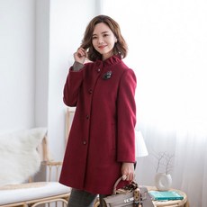 이헌영 셔링 카라 알파카 반코트 20DS8076H0 와인