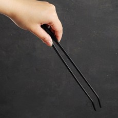 수조용 관리 집게 다용도 스텐 롱핀셋 99890EA, 검정 곡선형, 27cm, 1개