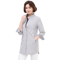 지센여성 솔리드 스트레치 셔츠형 코트 LCCAJ327_LG