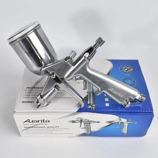 Auarita F3 미니 스프레이 건 125ml 400cc 1.0mm 노즐 LVMP 자동차 페인트 에어 브러시 어, 1개
