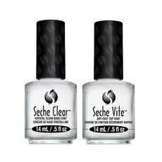 Seche Clear and Seche Vite Base Coat and Top Coat for Seche Clear와 Seche Vite 네일 폴리시용 베이스 코트와 탑 코, 기타, 2개, 14ml