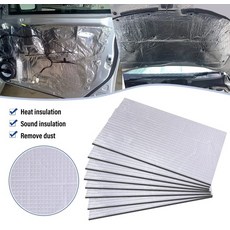 차량용 자동차 소음 차단 매트 부틸 댐핑 재료 밴 후드 진동 감소 및 무음 50PC 5MM, 50개