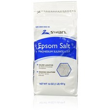 스완 식용 앱섬 솔트 마그네슘 설페이트 16oz(454g) Swan Epsom Salt, 1개, 454g