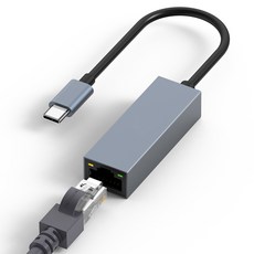 쏘 노트북 랜선 연결 젠더 USB 3.0 C타입 LAN 랜젠더 랜포트 랜허브 기가랜, USB C타입 LAN젠더, 1개