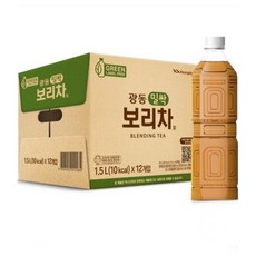 광동제약 밀싹 보리차 무라벨, 1.5L, 12개