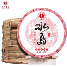 금색운하 운남성보이차 린창차구 숙차 8년진 빙도 칠자병차세트 2499g, 7개, 1개입, 357g