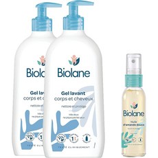 비올란 바디 앤 헤어 클렌징 젤 750ml 2팩 스위트 아몬드 오일 75ml BIOLANE Body Hair Gel Sweet Almond Oil