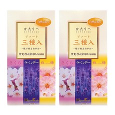 일본향당 카타리베 인센스스틱 3종세트 (벚꽃 라벤더 백매), 2세트