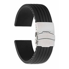 deBeer Oris Style Black Silicone Rubber Divers Watch Band/Watch/53434