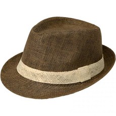 Short Brim Straw Fedora Hat Sun Protection Panama Hat Packable Jazz Beach Hat Roll Up Trilby Hat for, Medium, Coffee