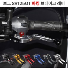 보그 SR125GT 브레이크레버 22년이상 파킹브레이크 접이식 폴딩 길이조절 로고각인 튜닝, 1세트, 5.그레이
