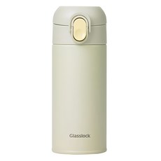 Glasslock Plain彈蓋式保溫瓶, 米色, 350ml, 1個