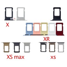 아이폰 X XR XS 맥스용 싱글 및 더블 휴대폰 SIM 카드 트레이 홀더 슬롯 교체 신제품, 10)XR white single, 1개