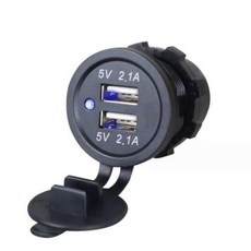 전원 LED 오토바이 12V 고속 조명 어댑터 충전 30 5V 램프 소켓 충전기 듀얼 콘센트 충전기 커넥터 1224V 포함 USB, 1개