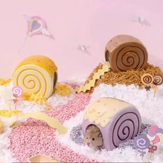 스위스 롤 햄스터 둥지 쉘터 골든 베어 세라믹 둥지 사계절 작은 집 겨울 조경 용품, T01-1, 1.1