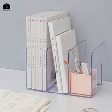 HOME DECO 아크릴 투명 책꽂이 아크릴 책꽂이 3칸