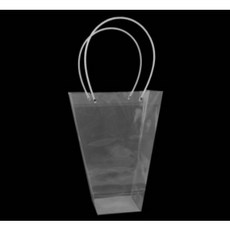[PP가방] 투명 사다리꼴 4호 10개 1세트 투명패키지 선물 꽃포장 비닐백 선물상자 행사용 비닐백 비닐쇼핑백 비닐가방 화분담기