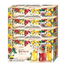 웅진식품 행복가득(유자C/꿀홍삼/복분자) 180ml x 12병 4세트, 48개