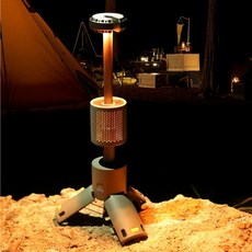 녹원 스트래치 LED 캠핑 감성 랜턴 삼각대 충전식 10000mAh, 1개, 카키
