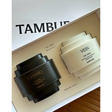 [선물포장] BEST TAMBURINS 탬버린즈 퍼퓸 핸드크림 카모 베인 미니 듀오 선물 세트 CHAMO 15ML + VEIN 15ML