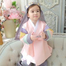 도담도담 효정 살구 아동 남아 유아 백일 돌한복