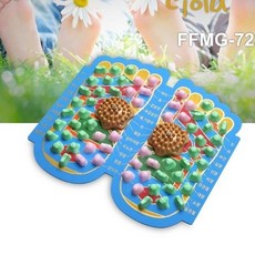 아프지 않고 상쾌한 지압 헬스원 발모양 발지압판 골드 E-687094, 사진색, 1개