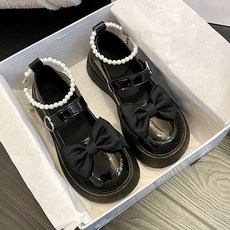 리본스커트나비넥타이미니구두여성소프트밑창배합