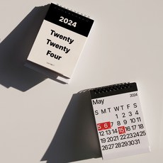 데일리오브젝트 자체제작 2024 미니 캘린더 탁상형 달력, 1개