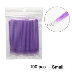 100pcs 자동차 유지 보수 도구 브러쉬 일회용 페인트 터치 업 브러시 팁 자세히 작은 액세서리 1 2mm, Purple