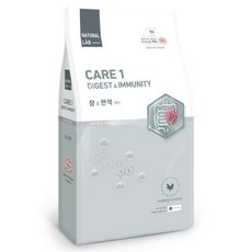  네츄럴랩 케어1 유기농 기능성 건식사료 고양이 장 앤 면역, 소화기능 개선, 9kg, 2개 