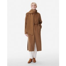 23FW [VALERAN] 라이트브라운 울혼방 롱코트 VICO3F208W1