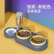 반려동물 고양이 그릇 목 보호 자동 급식기 물 저장 디펜서 먹이, 2.blue2, 1개