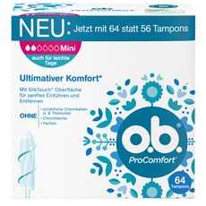 o.b 프로컴포트 64개입 4팩 미니 Tampons ProComfort Mini 64 pcs, 4개, 16개