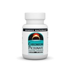 Source Naturals Chromium Picolinate 200 Mcg Tablet 120 Coun Source Naturals 크롬 피콜리네이트 200mg 정제 120, 없음, 1개, 120정