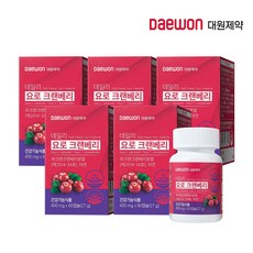 [대원제약] 데일리 요로 크랜베리 식약처인정 미국산 파크랜 크랜베리, 5개, 60정