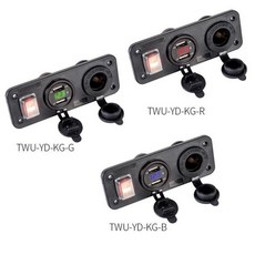  10 개/몫 듀얼 자동차 Usb 어댑터 충전기 케이블 유형 C 분배기 담배 라이터 소켓 전원 플러그 12V 5V 충, 02 Red led 