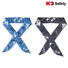 K2 [1+1] 아이스글랜 쿨스카프 얼음스카프, 블루+그레이