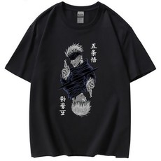 Jujutsu Kaisen Satoru Gojo 프린트 티셔츠 여성용 캐주얼 반팔 여성 하라주쿠 Y2k 의류 상의 여름 패션