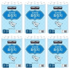 커클랜드 프리미엄 화장지 3겹 롤화장지 30롤 x1팩 + 빈즈물티슈10매, 1세트, 6개