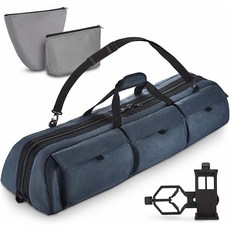BagMate 다목적 망원경 케이스-대부분의 망원경에 적합-40x10.6x7 인치-보너스 스마트 폰 어댑터, 단일옵션