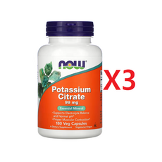 나우푸드칼륨 나우푸드 포타슘 칼륨 영양제 POTASSIUM 99mg 180캡슐 3개 180개