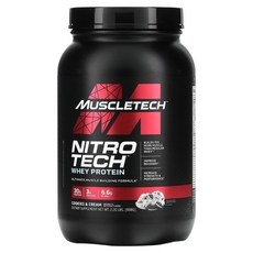 MuscleTech 머슬테크 (머슬테크) Nitro Tech 유청 단백질 쿠키 앤 크림 맛 998g(2.20lb) 150351, 1814.368 g