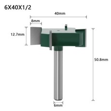 route bit산업 등급 밀링 커터용 라우터 비트 목공 도구 4 엣지 T 타입 슬롯 커터 1/4 인치 6mm 생크, 6x40x12.7, 1개